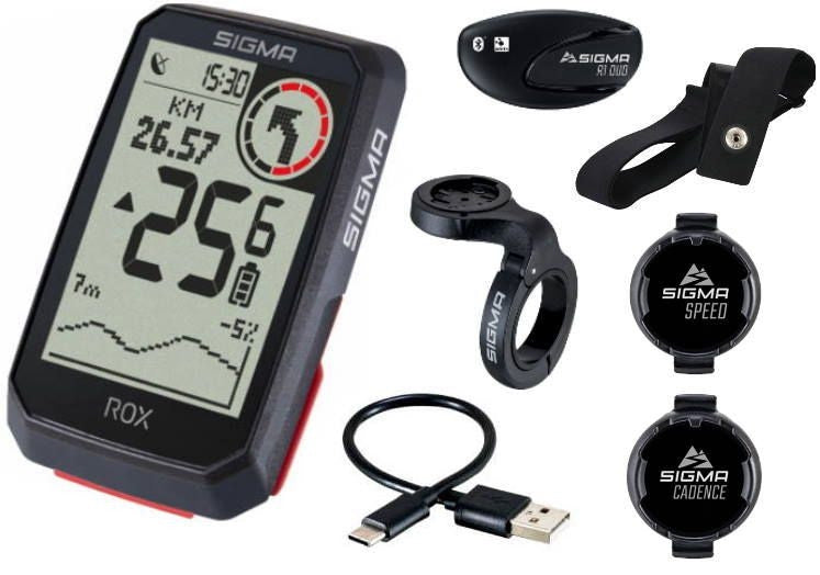 Bezvadu velodators Sigma ROX 4.0 GPS Sensor Set melns (01064)