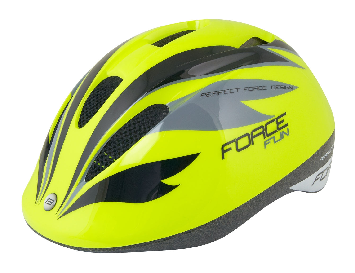 Protective helmet Force Fun Stripes for children yellow/black/grey (X)