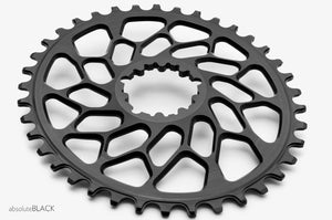 Sprocket AbsoluteBlack Oval CX DM GXP & BB30 Black (X)