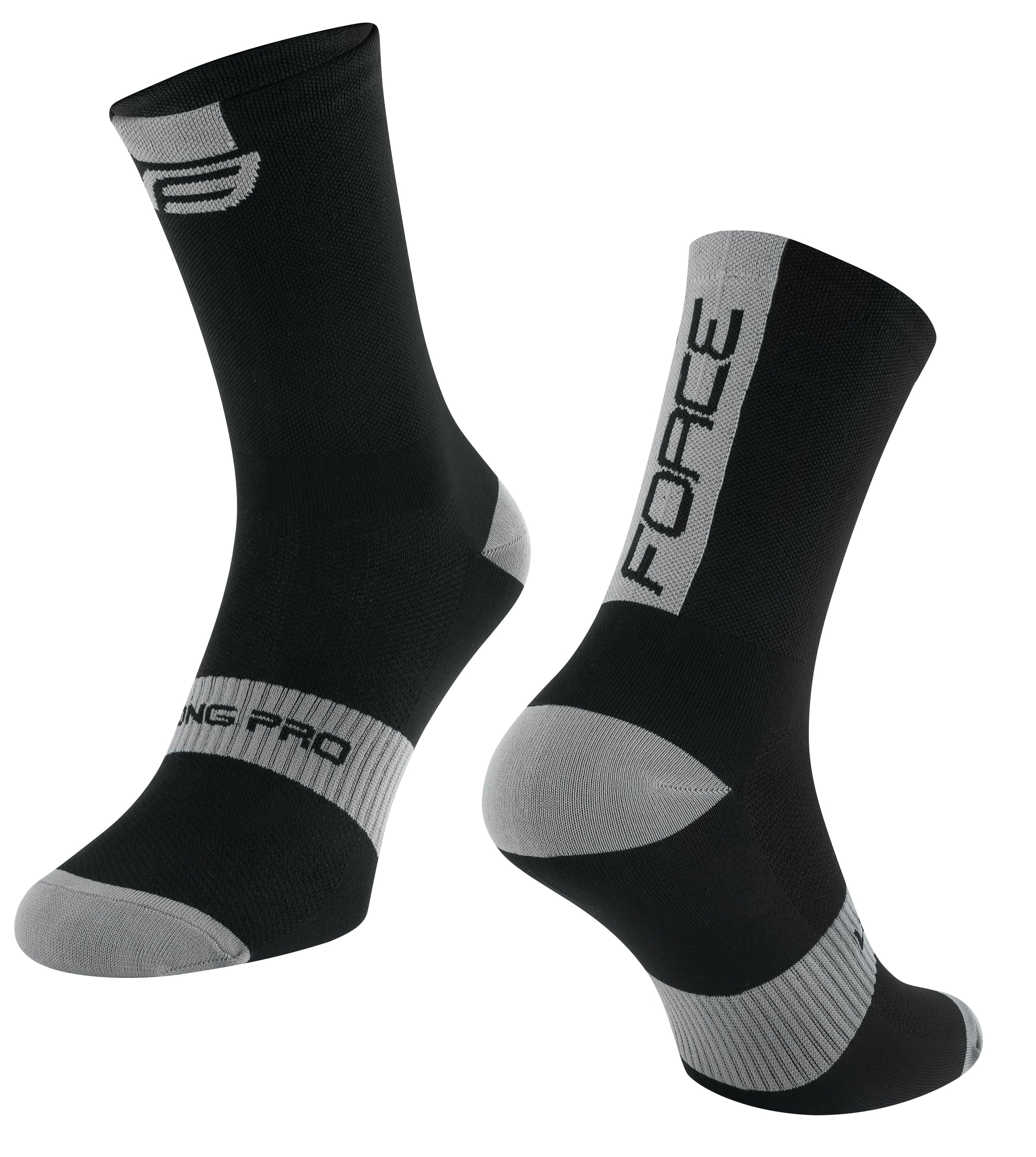 Socks Force Long Pro black/grey (X)