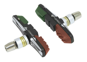 V-shaped brake pads Force Removable CNC 70mm green/black/brown (X)